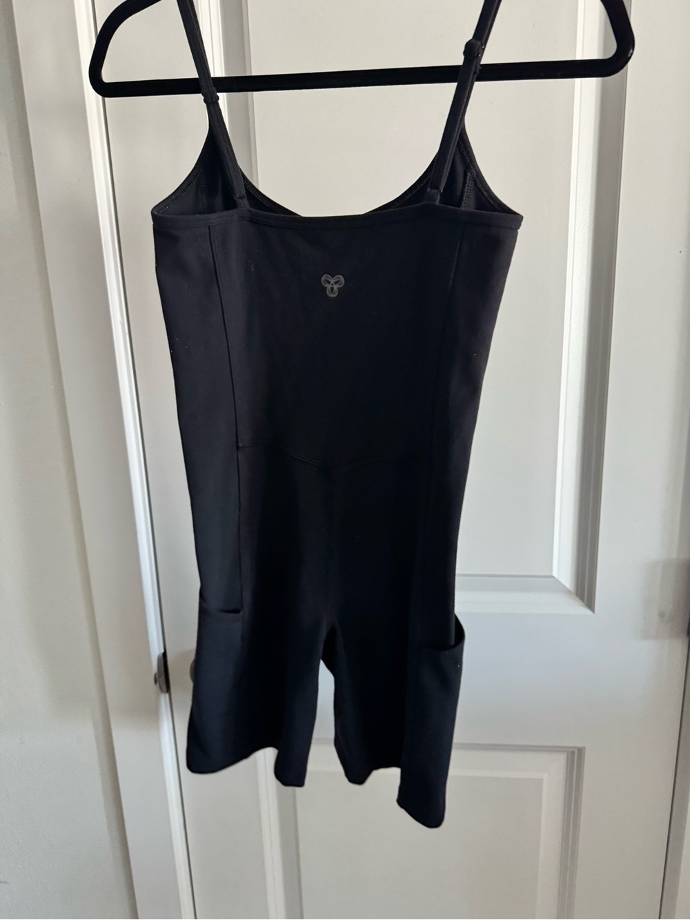 TNA Black Fitted Jumpsuit Romper with Spaghetti Straps